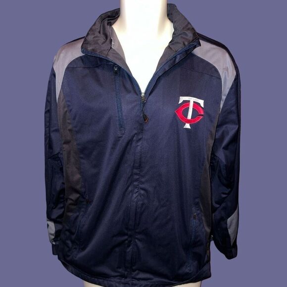 Unisex Minnesota Twins MLB Antigua Full Zip Vented Windbreaker Jacket Large - Picture 9 of 9